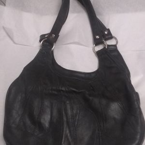 Black leather purse